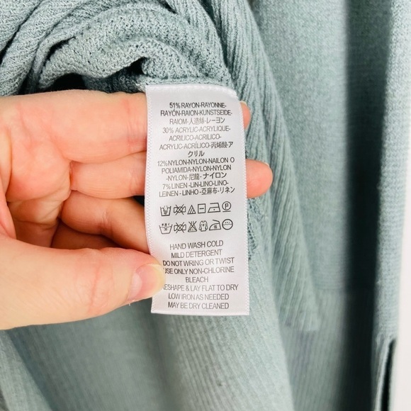 Free People V-Neck Criss Cross Side Slits Pullover Knit Tunic - Picture 5 of 7